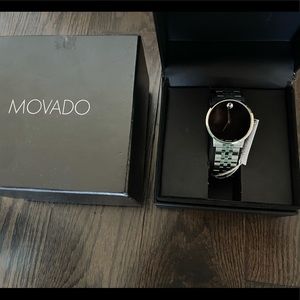 NEW Movado Museum Classic Black Stainless Steel Watch